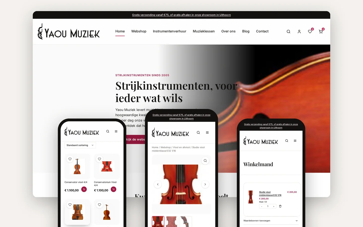 Yaou Muziek - Webshop voor Strijkinstrumenten
